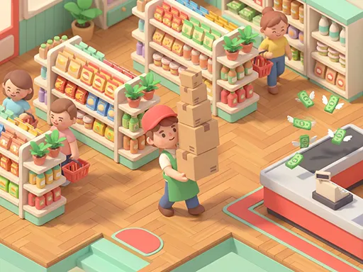3D Supermarket Tycoon gameplay preview