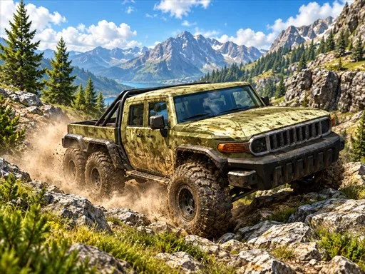 6x6 Offroad Jeep gameplay preview
