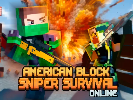 American Block Sniper Survival Online gameplay preview