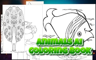 Animals AI Coloring Book gameplay preview