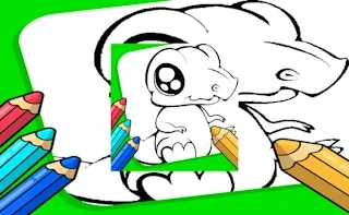 Anime Animals Coloring Pages gameplay preview