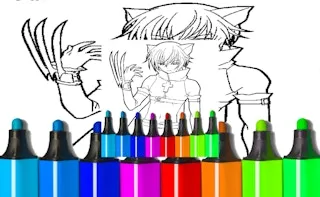 Anime Boys Coloring Pages gameplay preview