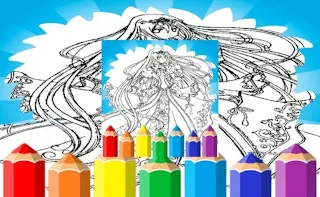 Anime Princess Coloring Pages gameplay preview