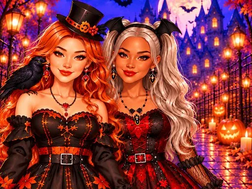 Besties Halloween Fashionista gameplay preview