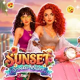 Besties Sunset Scooter Rider
