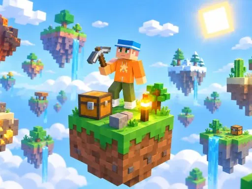 Blockland Oneblock Skyblock gameplay preview