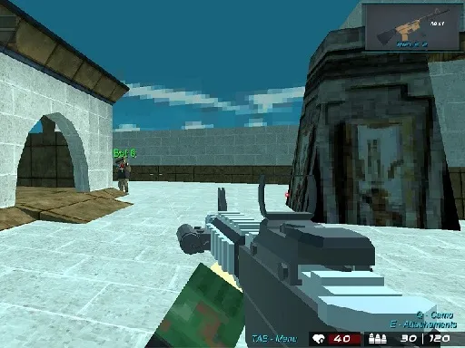Blocky combat Shooting Arena 3D Pixel gameplay preview