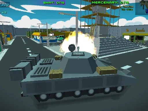 Blocky wars vehicle shooting multiplayer gameplay preview