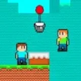 Brothers are making a cake