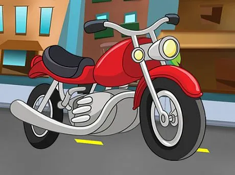 Cartoon Motorbike Jigsaw gameplay preview