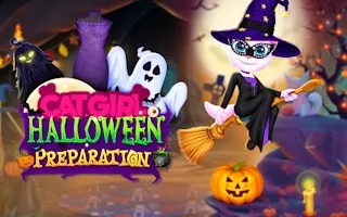 Cat Girl Halloween Preparation gameplay preview