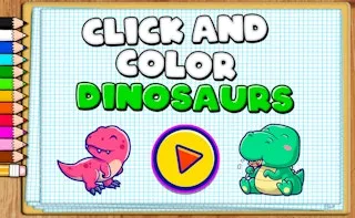 Click and Color Dinosaurs gameplay preview