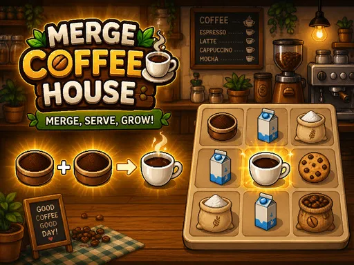 Coffe Merge House gameplay preview