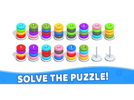 Color Hoop Stack - Puzzle gameplay preview