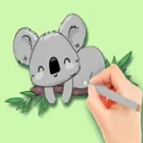 Coloring Book: Two Koalas