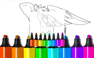 Coloring Pages Of Anime Wolves gameplay preview