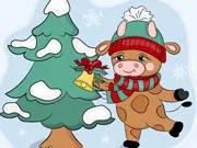Cute Christmas Bull Difference gameplay preview