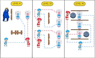 Draw to Pee Toilet Race! gameplay preview