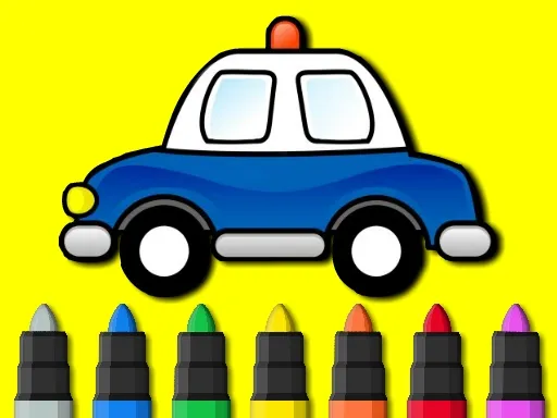 Easy to Paint Police Car gameplay preview