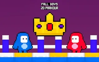 Fall Boys 2D Parkour gameplay preview
