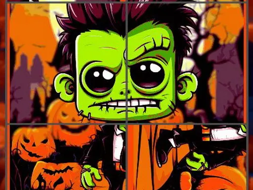 Franky &amp; Vampire Halloween Puzzle gameplay preview