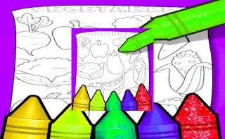 Fruits And Vegetables Coloring For Kids Printable gameplay preview