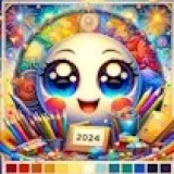 Happy New Year 2024 Coloring Game