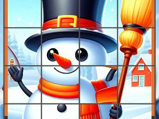 Happy Snowman Puzzle gameplay preview