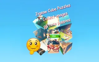 Jigsaw Cube Puzzles Collect Pictures with Cute Puppies gameplay preview