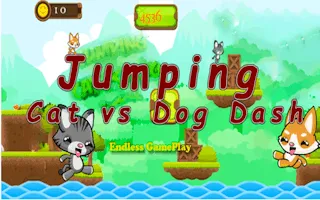 Jumping Cat vs Dog Dash gameplay preview