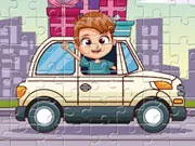 Kids Driving Jigsaw gameplay preview