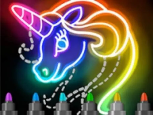 Learn To Draw Glow Cartoon gameplay preview