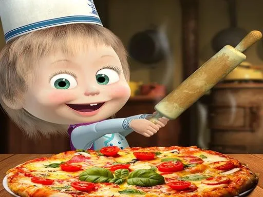 Masha and the Bear Pizzeria ! Pizza Maker Game onl gameplay preview