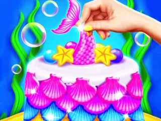Mermaid Glitter Cake Maker gameplay preview