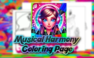 Musical Harmony Coloring Page gameplay preview