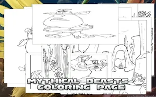 Mythical Beasts Coloring Page gameplay preview
