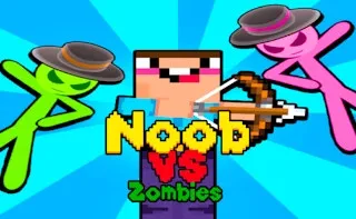 Noob vs Stickman Zombies gameplay preview