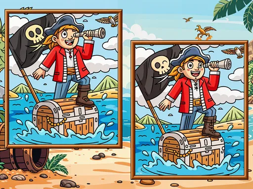 Pirates Find The Diffs gameplay preview