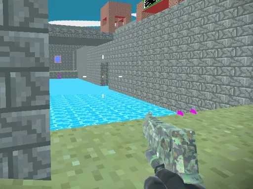 Pixel Blocky Combat Fortress gameplay preview