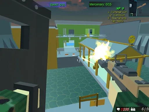 Pixel Crazy Minecraft shooter gameplay preview