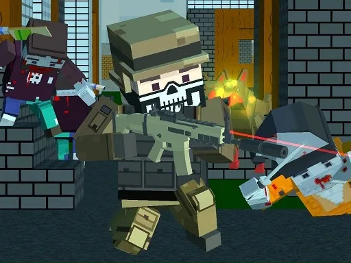 Pixel shooter zombie Multiplayer gameplay preview