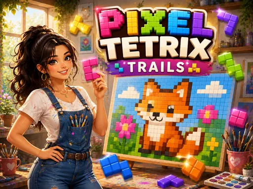 Pixel Tetrix Trails gameplay preview