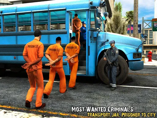 Police Bus Parking Game 3D gameplay preview