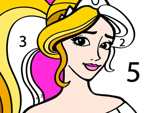 Princess Coloring By Number gameplay preview