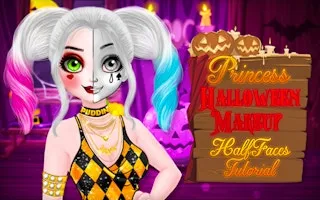 Princess Halloween Makeup HalfFaces Tutorial gameplay preview