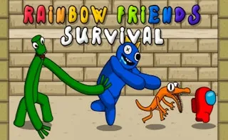 Rainbow Friends Among Survival Adventures gameplay preview