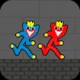 Red and Blue Stickman Huggy 2