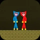 Red and Blue Stickman Huggy