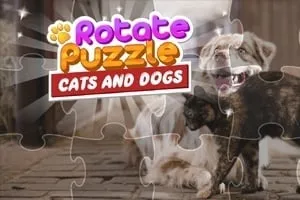 Rotate Puzzle - Cats and Dogs gameplay preview
