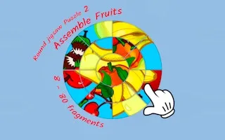 Round jigsaw Puzzle 2 - Assemble Fruits gameplay preview